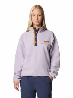 Columbia - Womens Purple Helvetia Ii Cropped Half Snap Fleece Sweatshirt