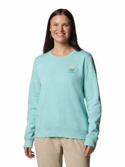 Columbia - Womens Turquoise Beaumount Graphic Crew Sweatshirt