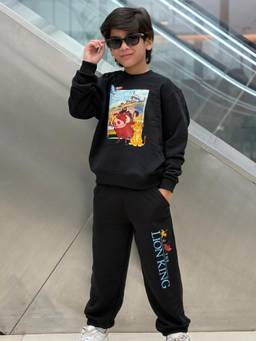 Napchief - Unisex Black Lion King Braveheart Sweatshirt with Joggers