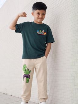 Napchief - Boys Green Avengers Assemble Character T-shirt with Joggers