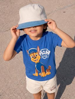 Napchief - Boys Blue-White Paw Patrol Chase Character T-shirt with Shorts