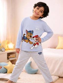 Napchief - Girls Blue Paw Patrol T-shirt with Pyjama