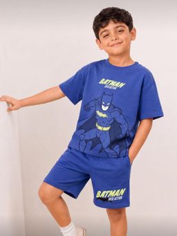 Napchief - Boys Dazzling Blue Batman T-shirt with Shorts
