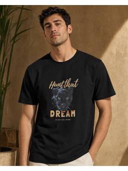 Nobero - Mens Black Premium Graphic Printed Cotton T-Shirt