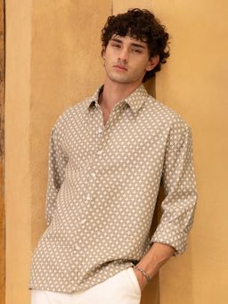 CAHOOT - Mens Yarn Dyed Jacquard Regular Fit Shirt