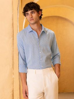 CAHOOT - Mens Double Cloth Jacquard Regular Fit Shirt