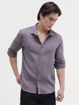 CAHOOT - Mens Solid Double Cloth Regular Fit Shirt