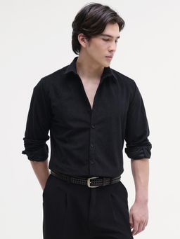CAHOOT - Mens Solid Textured Slim Fit Shirt
