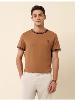 U.S. POLO ASSN. - Brown Pure Cotton Slim Fit T-Shirt