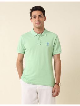 U.S. POLO ASSN. - Green Slim Fit Pure Cotton Polo T-Shirt