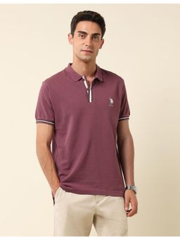 U.S. POLO ASSN. - Purple Pure Cotton Slim Fit Polo T-Shirt