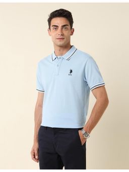 U.S. POLO ASSN. - Blue Pure Cotton Slim Fit Polo T-Shirt