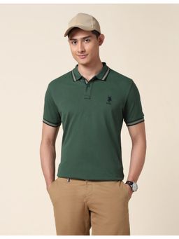 U.S. POLO ASSN. - Green Slim Fit Pure Cotton Polo T-Shirt