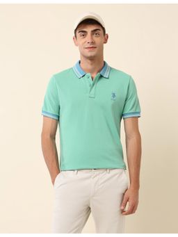 U.S. POLO ASSN. - Aqua Slim Fit Solid Polo T-Shirt