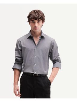 Rare Rabbit - Solid Dark Grey Mens Shirt