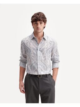 Rare Rabbit - Paisley Bright White Mens Shirt
