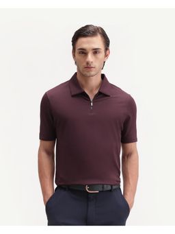 Rare Rabbit - Solid Deep Purple Mens Polo T-Shirt