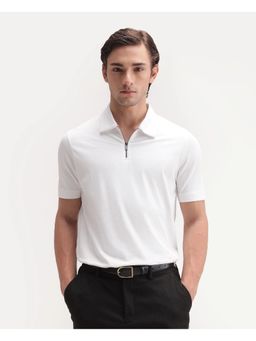 Rare Rabbit - Solid Bright White Mens Polo T-Shirt