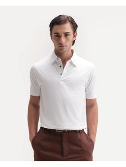 Rare Rabbit - Solid Bright White Mens Polo T-Shirt