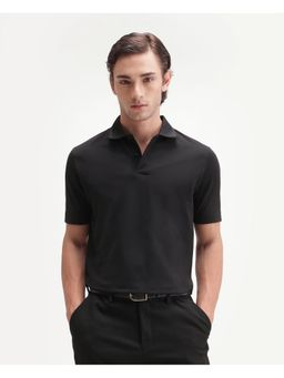 Rare Rabbit - Solid Jet Black Mens Polo T-Shirt