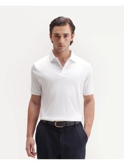 Rare Rabbit - Solid Bright White Mens Polo T-Shirt