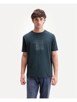 Rare Rabbit - Graphic Print Primary Teal Mens T-Shirt