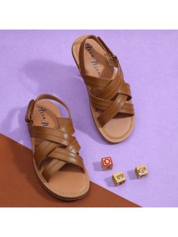 Aria Nica - Boys Leather Brown Sandals