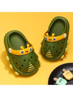 Yellow Bee - Little Explorer Ladybug Clogs for Boys- Green