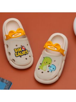 Yellow Bee - DinoMite Adventure Clogs for Boys- Beige