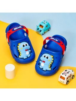 Yellow Bee - Charming Dinosaur Theme Clogs for Boys- Blue