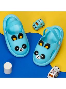 Yellow Bee - Ocean Breeze Panda Pals Clogs for Boys- Blue