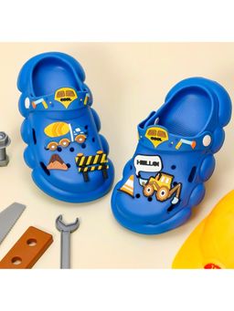 Yellow Bee - Ultimate Comfort Construction Clogs for Boys- Blue
