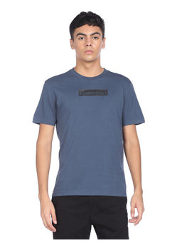 Aeropostale - Men Blue Crew Neck Brand Print T-shirt