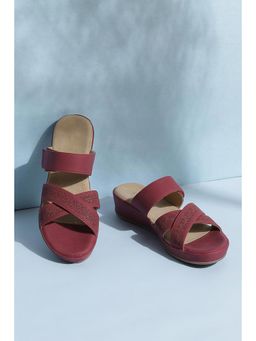 Biba - Plain Maroon Flats