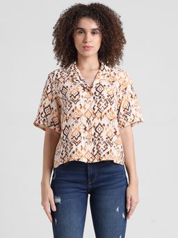 ONLY - Beige Printed Shirt