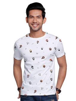 The Souled Store - Men Official Harry Potter Character Pattern White T-shirts