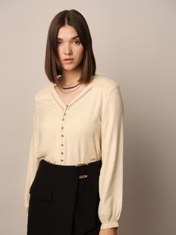 ONLY - Women Beige Regular Fit Top