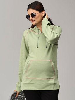 The Mom Store - Leaf Me Be Maternity and Nursing Hoodie Sweatshirt