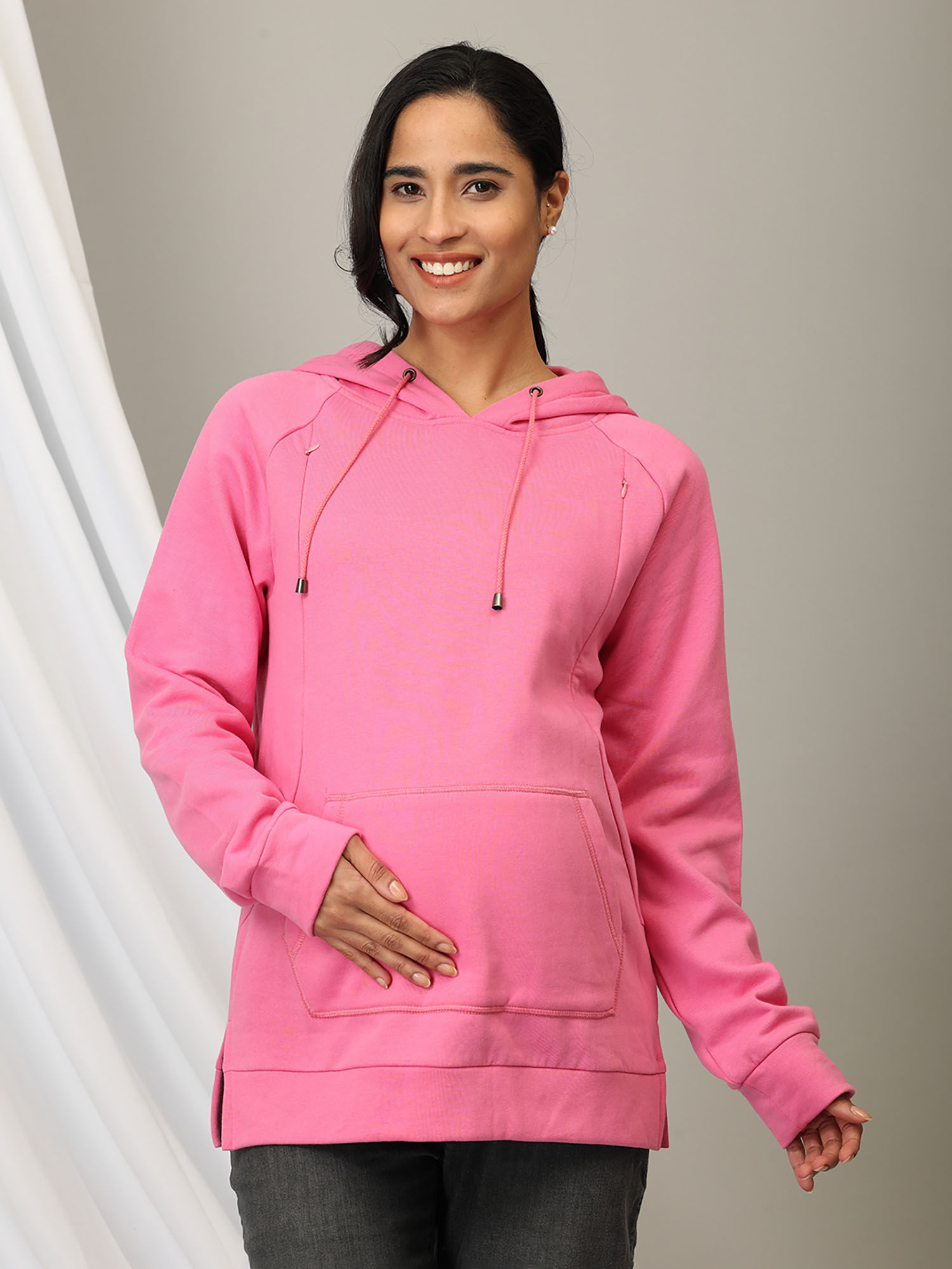 Rose Reverie Maternity and Nursing Hoodie Sweatshirt-image-11