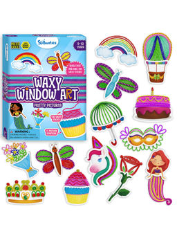 Skillmatics - Waxy Window Art 100 Bendable Waxy Sticks for Mess-Free DIY Fun