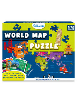 Skillmatics - World Map Puzzle - 96 Piece Jigsaw Puzzle Educational Toy