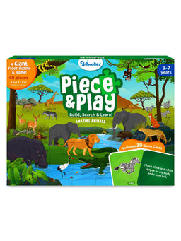 Skillmatics - Floor Puzzle & Game Piece & Play Wild Animals Jigsaw Educational Toy