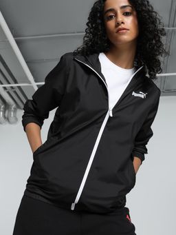 Puma - Ess Solid Windbreaker Womens Black Hoodie