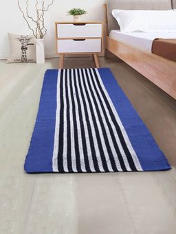 Saral Home - Soft Cotton Multi Purpose Runner-Blue-45X120 Cm