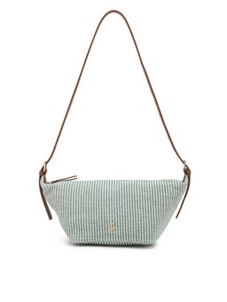 Tommy Hilfiger - Green Cotton Stripes Crossbody Bag