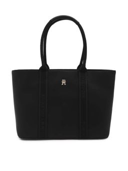 Tommy Hilfiger - Black Pu Solid Handbag