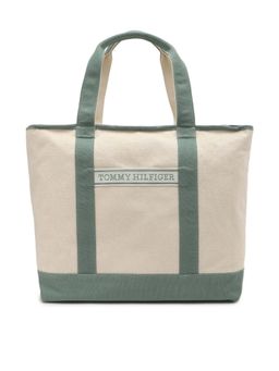 Tommy Hilfiger - Green Cotton Colorblock Handbag