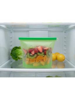 NATURALLY YOURS - 500Ml Silicone Storage Reusable Food-Grade Zip Bag - Green