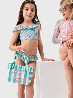 Accessorize London - Girls Summer Time Stripe Tote Bag