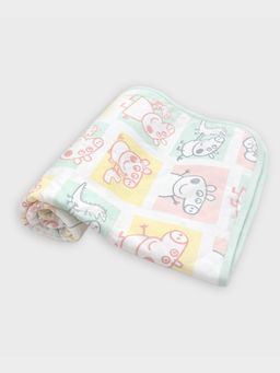 Mi Arcus - Multi-Color Peppa Pig Theme Design Sherpa Back Blanket (0-12 Months)